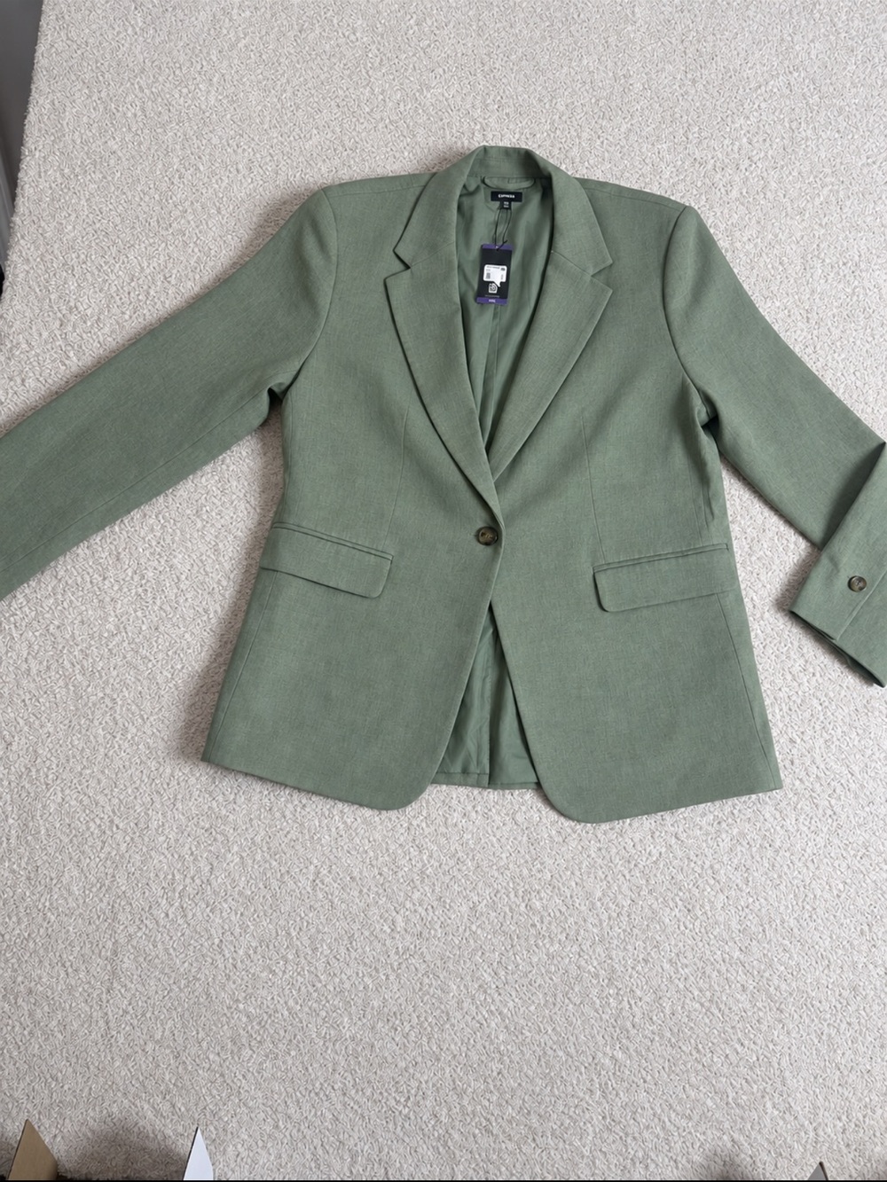 Express Single-Button Women’s Blazer in Sage Green